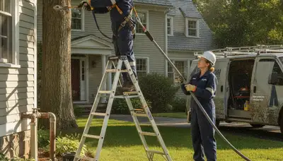 Plumber from Plymouth, MA providing plumbing repair for a local home service call