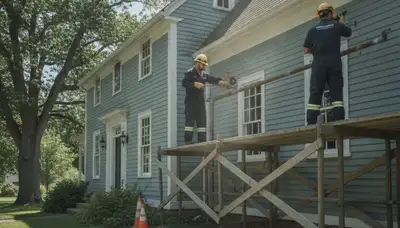 Plymouth, MA plumbing repair technician fixing a residential pipe leak for local homeowners