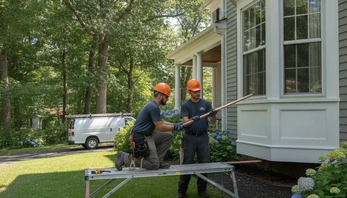 Plumbing repair technician serving Plymouth, MA for residential leak and pipe repair services