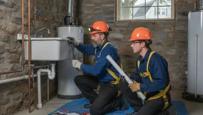 Plymouth, MA plumber repairing a sink for residential plumbing service