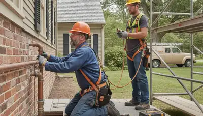 Plumber repairing a pipe in Plymouth, MA for reliable plumbing repair service